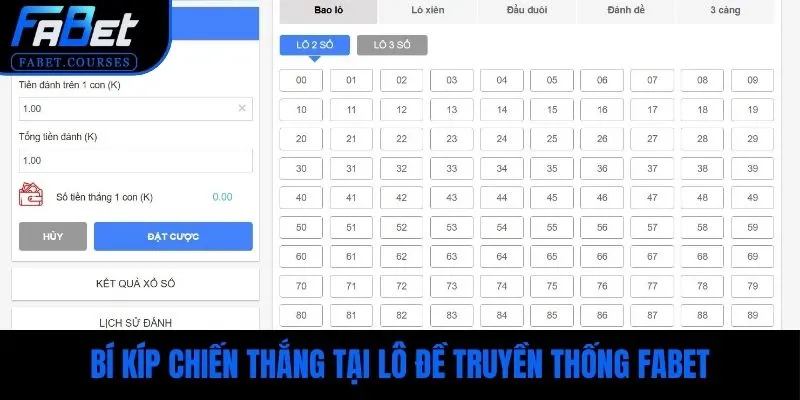 Bí kíp chiến thắng tại lô đề truyền thống FABET