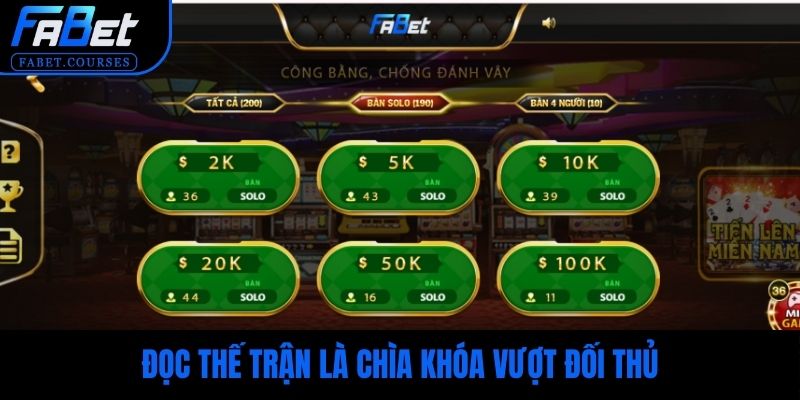 Đọc thế trận là chìa khóa vượt đối thủ