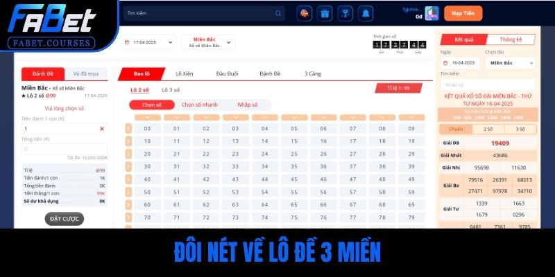 Đôi nét về lô đề 3 miền