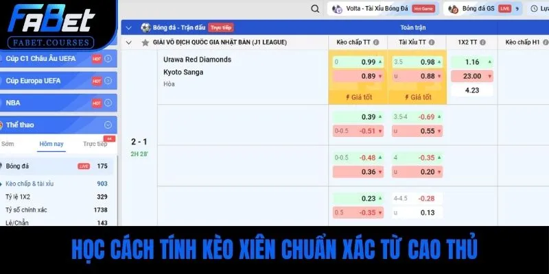 Học cách tính kèo Xiên chuẩn xác từ cao thủ