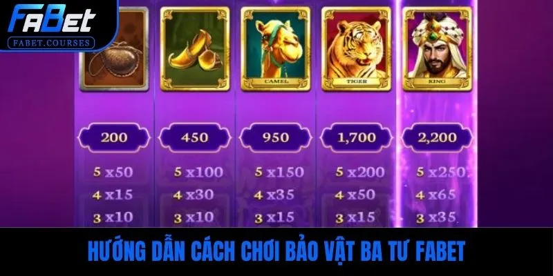 Hướng dẫn cách chơi Bảo Vật Ba Tư FABET