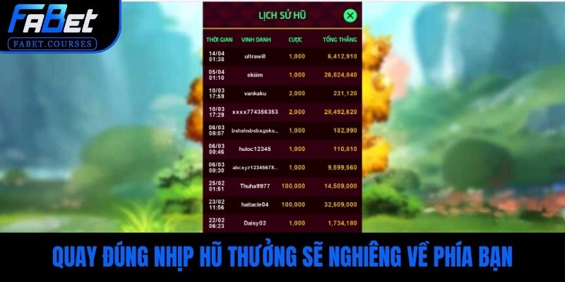 Quay đúng nhịp hũ thưởng sẽ nghiêng về phía bạn